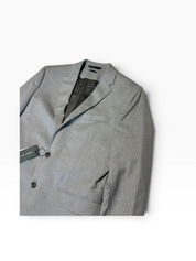 Perry Ellis Portfolio Mens Modern fit Suit Jacket Blazer 40 R Light Grey Check