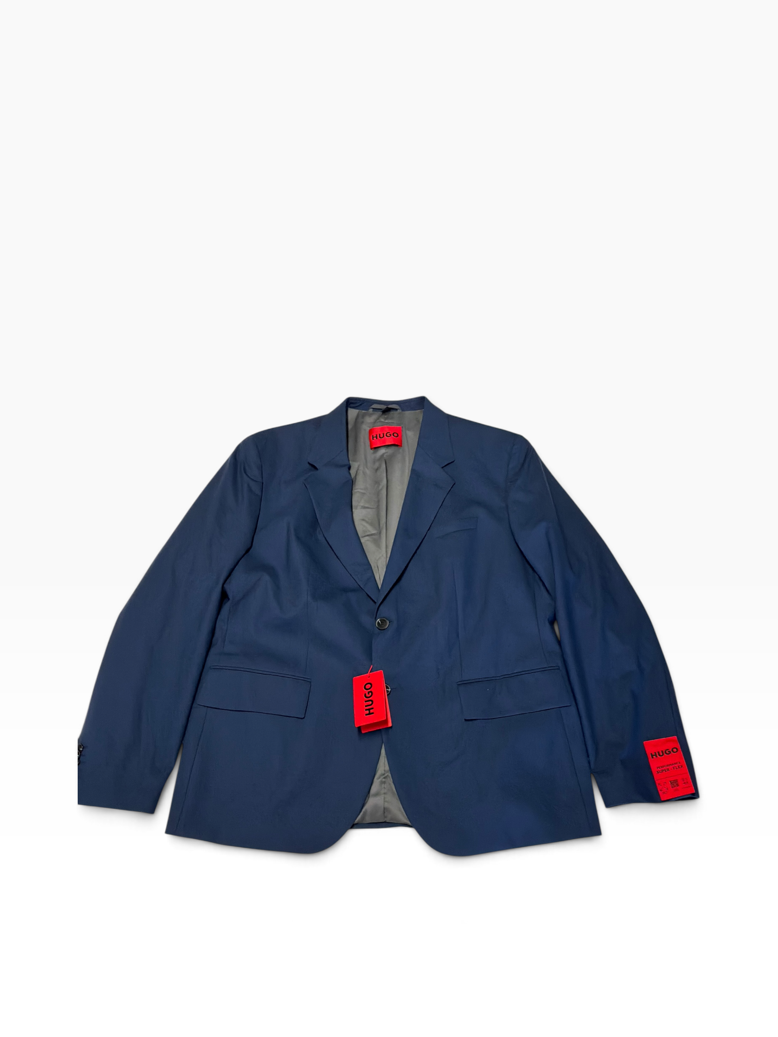 Hugo Boss Mens Modern fit Wool Suit Jacket Blazer 46 R Blue Solid