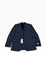 Canali Mens Classic fit 2 Piece Suit 42 R Pants 36 Navy Blue Plaid