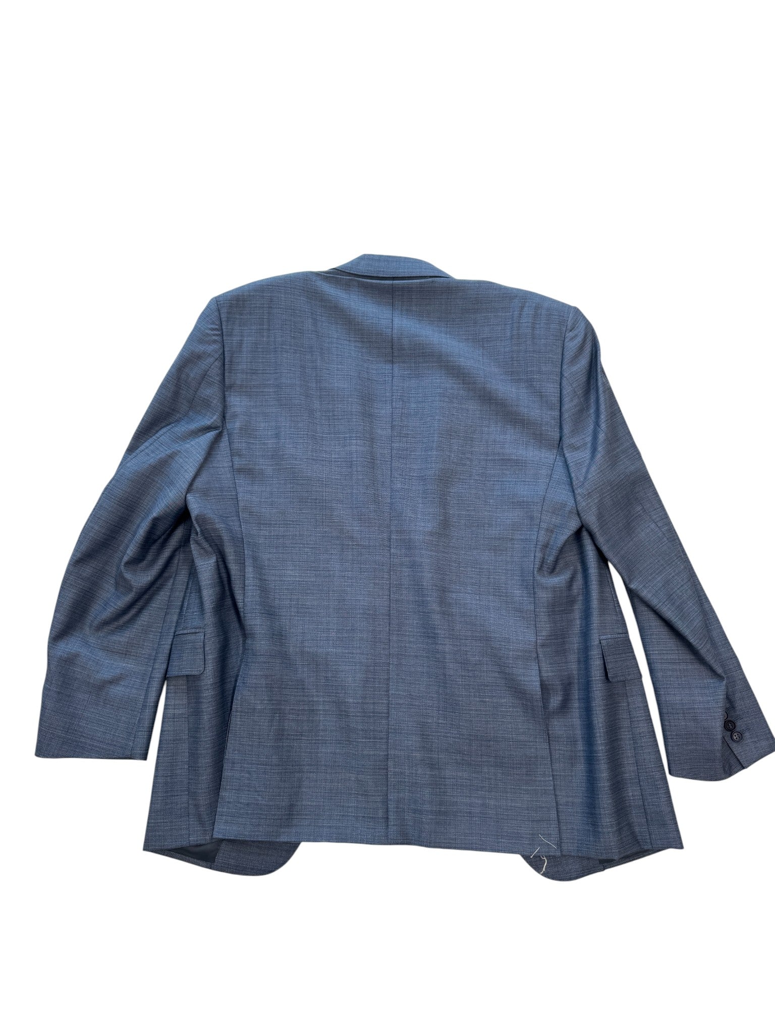 Canali Mens Siena Classic fit Sharkskin Suit Jacket Blazer 48 R Blue Solid
