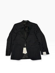 Jack Victor Mens Regular fit Wool 2 Piece Tuxedo Suit 38 R Pants 32 Black Solid