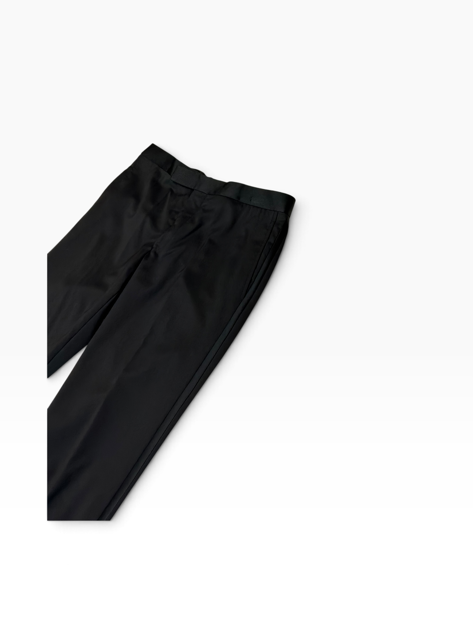 Jack Victor Mens Regular fit Wool Tuxedo Pants Size 36 Black Solid