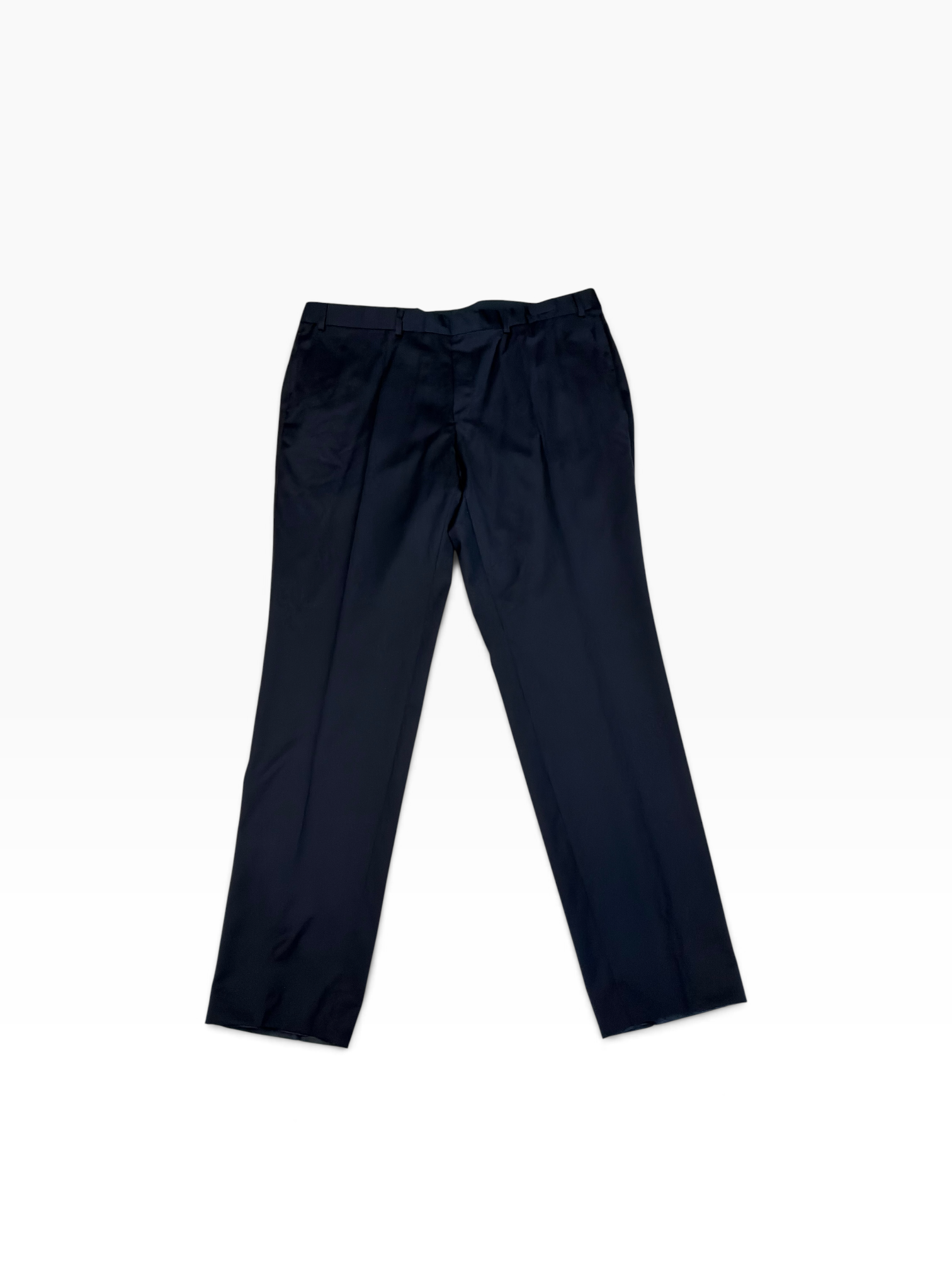 Hugo Boss Mens Modern fit Wool 2 Piece Suit 42 R Pants 34 Navy Blue Solid