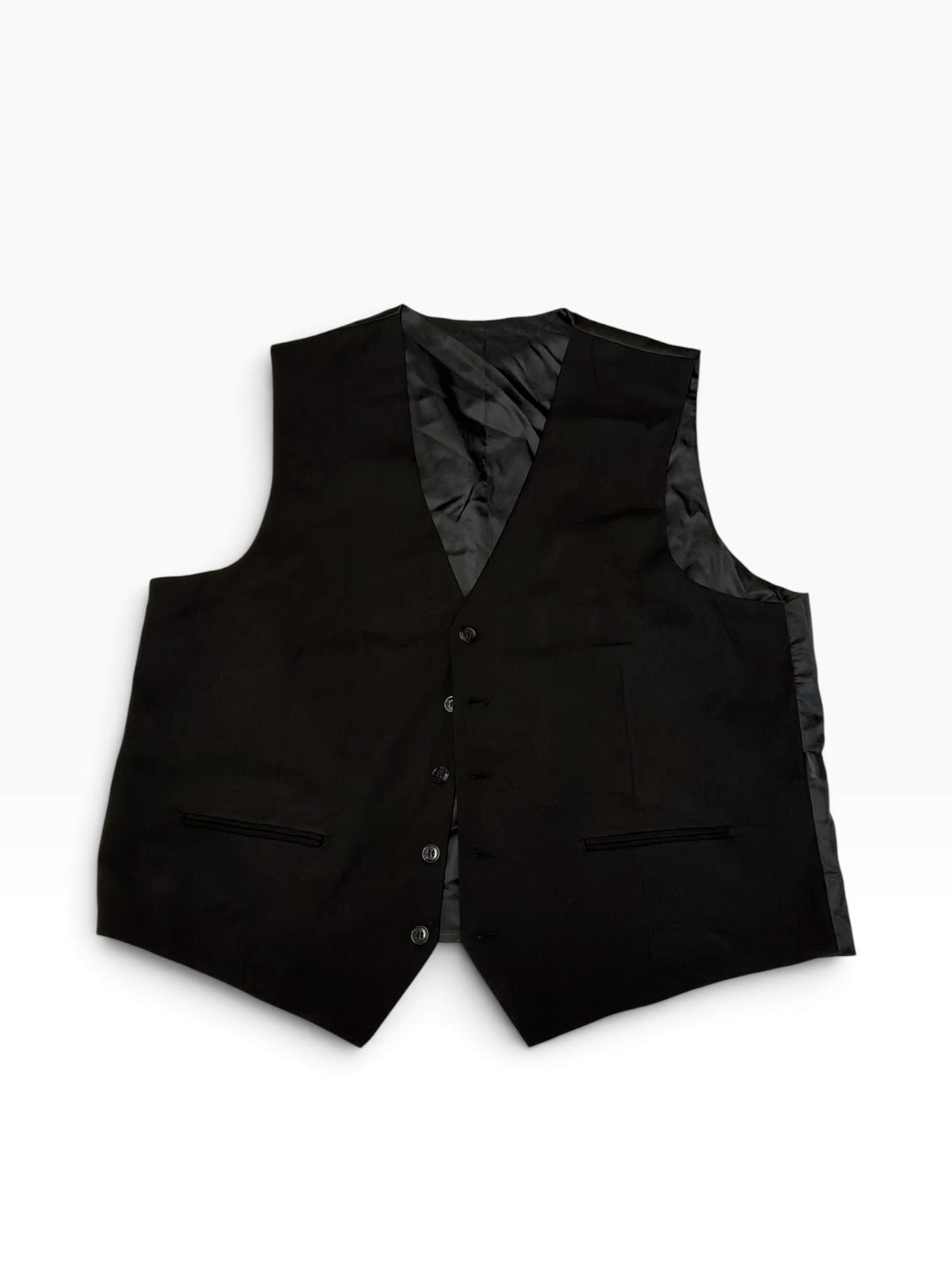 Braveman Mens Classic fit 3 Piece Vested Suit 48 L Pants 42 Black Solid