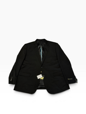 Braveman Mens Classic fit 3 Piece Vested Suit 48 L Pants 42 Black Solid
