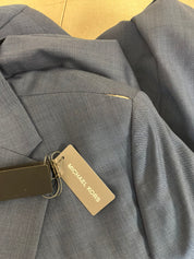 Michael Kors Mens Classic fit Wool Suit Jacket Blazer 50 R Blue Solid Stretch
