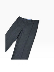 Tommy Hilfiger Mens Modern fit Wool Dress Pants 36 / 34 Charcoal Grey Blue Plaid