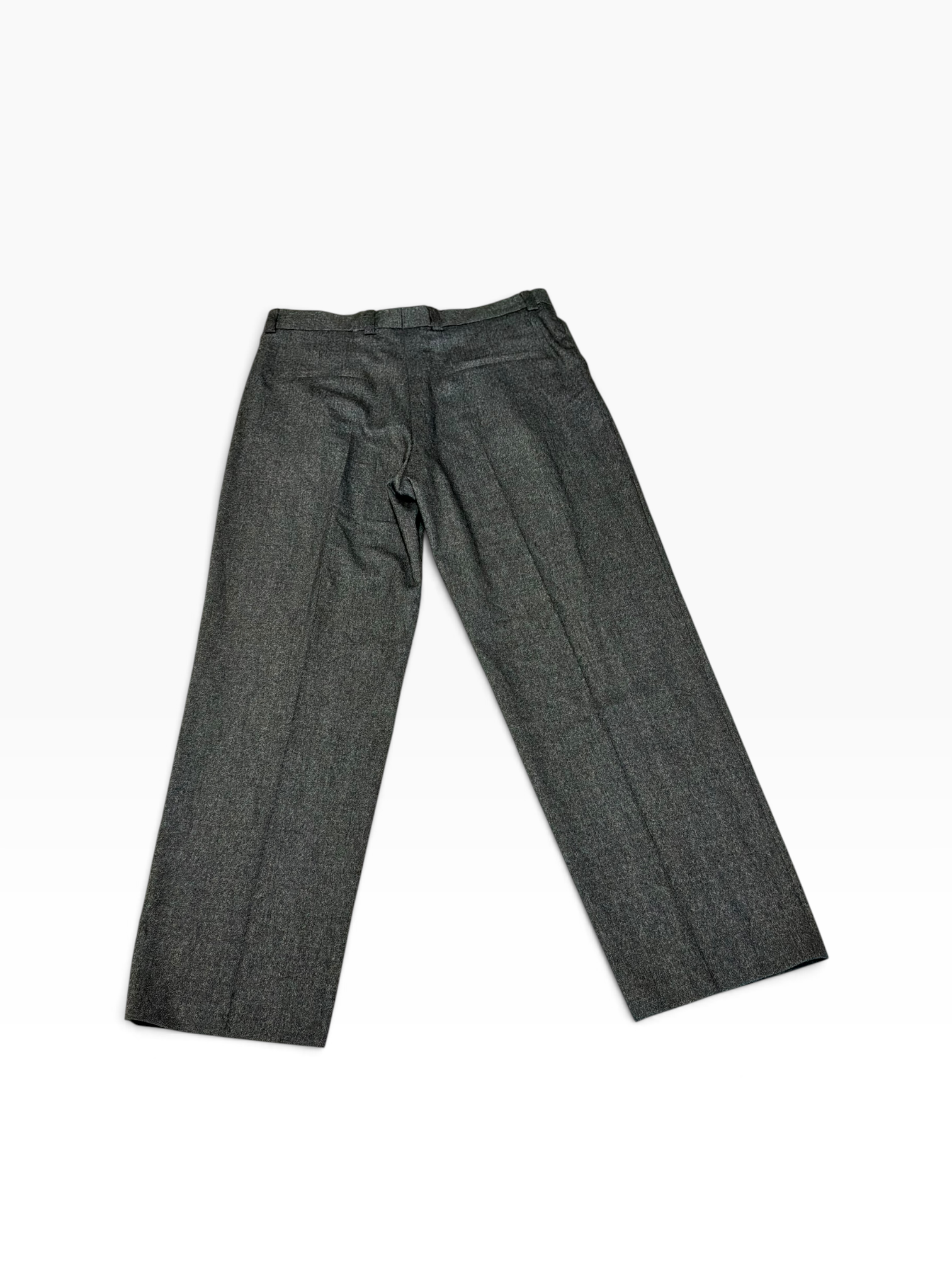 Hugo Boss Mens Classic fit Pleated Wool Dress Pants 38 / 32 Grey Solid
