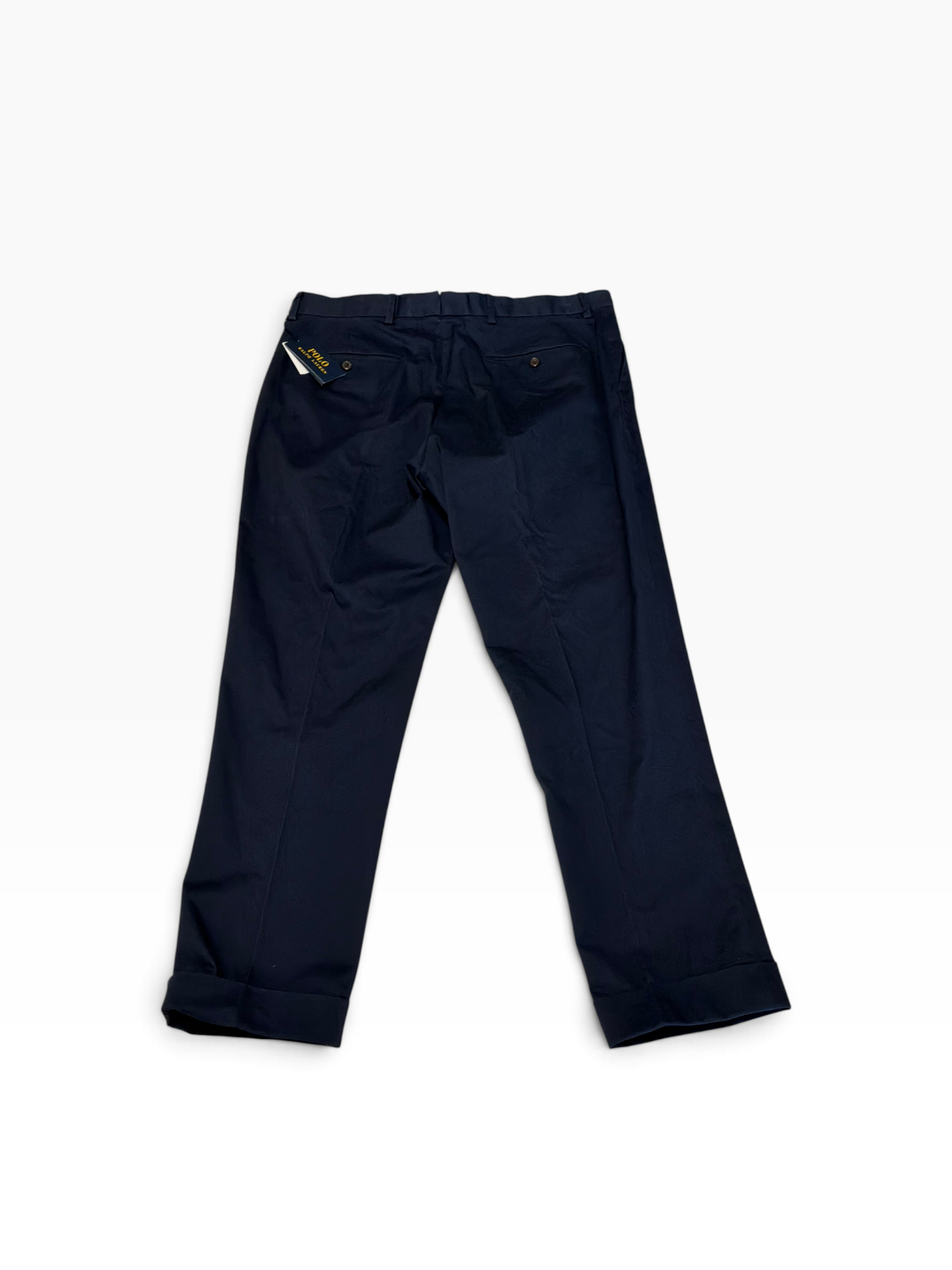 Polo Ralph Lauren Mens Regular fit Cotton Chinos Pants 36 / 30 Navy Blue Solid