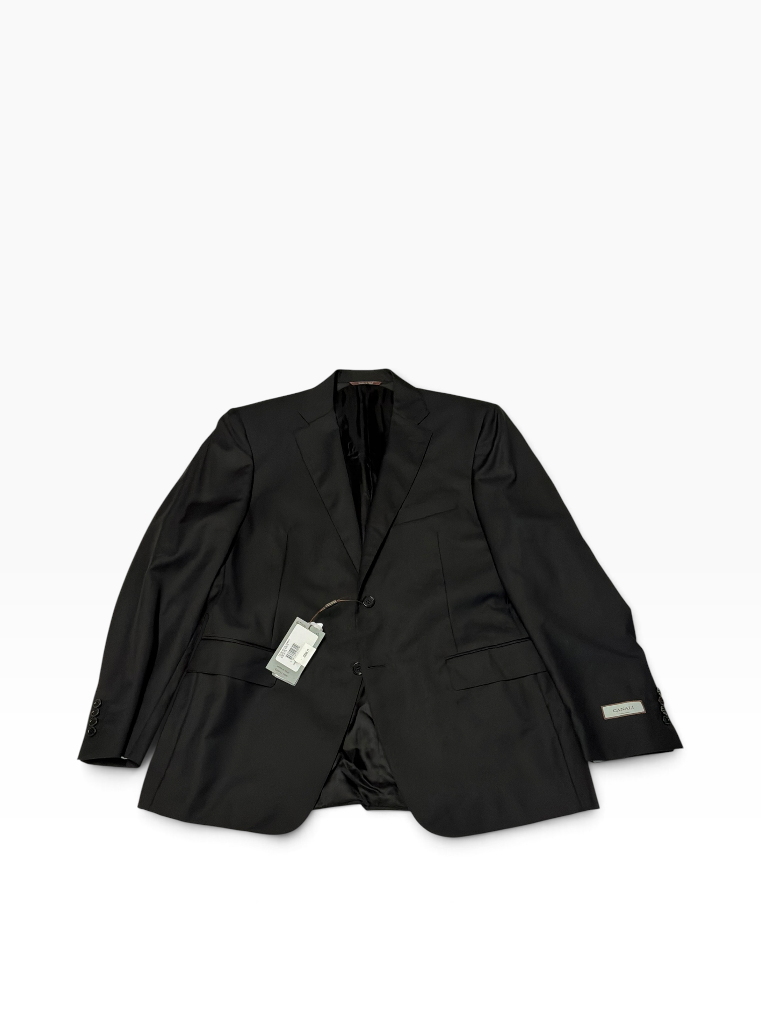 Canali Mens Classic fit Siena Wool 2 Piece Suit 42 R Pants 32 / 30 Black Solid