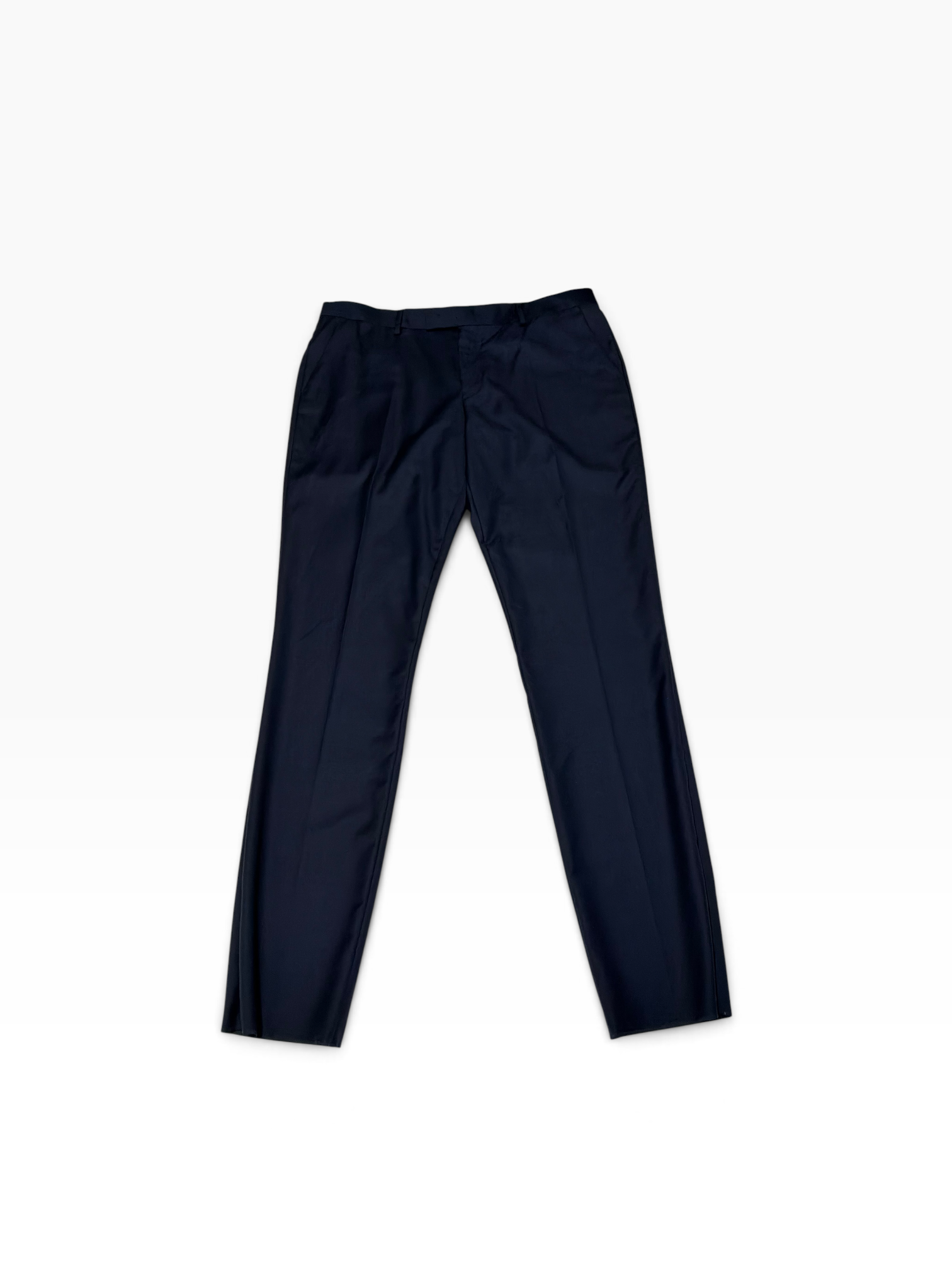 Paul Smith Mens Soho Extra Slim fit Suit 46 R Pants 38 Navy Blue Sharkskin