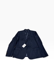 Paul Smith Mens Soho Extra Slim fit Suit 46 R Pants 38 Navy Blue Sharkskin