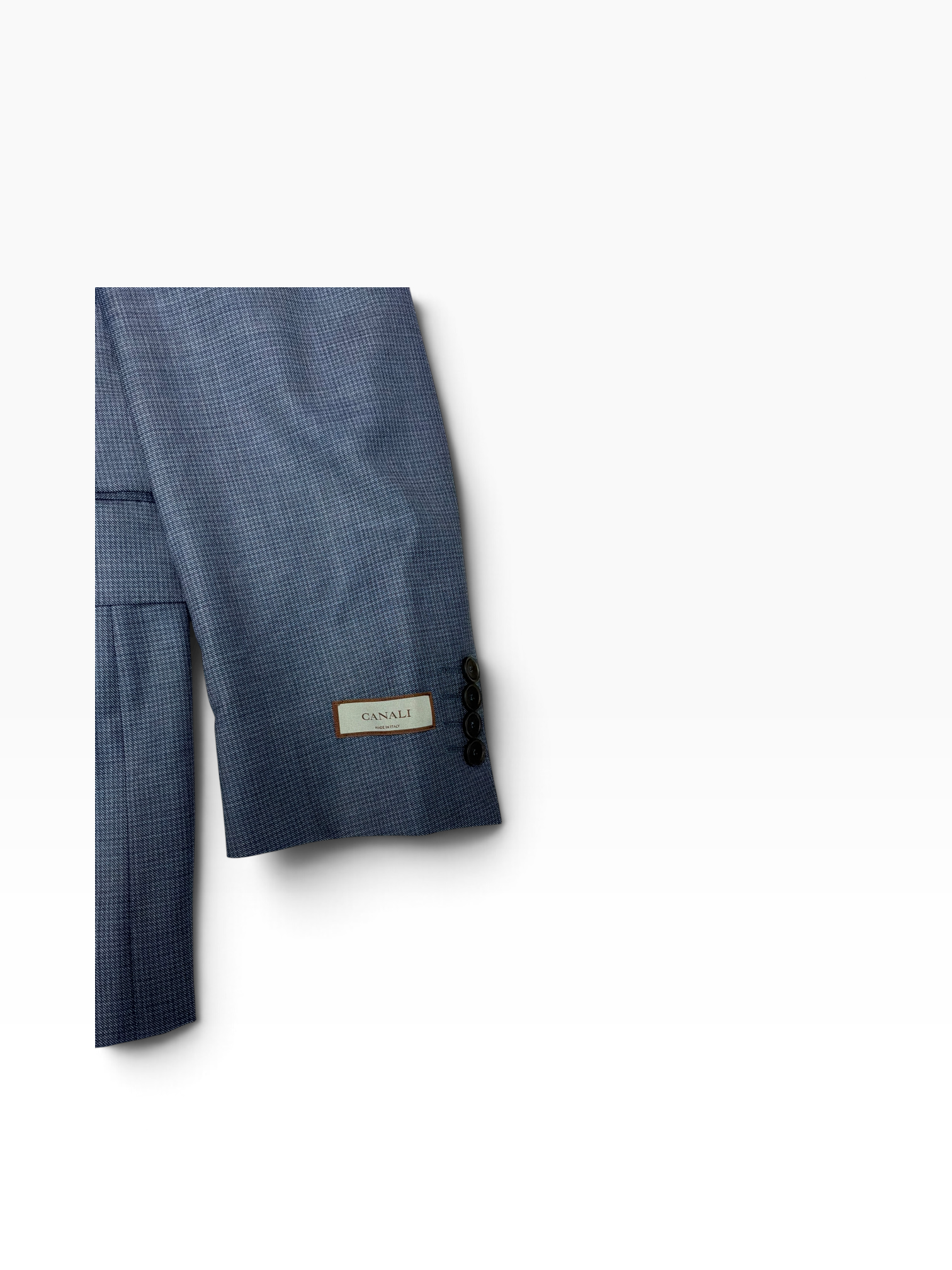 Canali Mens Classic fit Siena 2 Piece Suit 44 R Pants 37 Light Blue Houndstooth