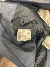 Canali Mens Siena Classic fit Sharkskin Suit Jacket Blazer 40 R Blue Solid