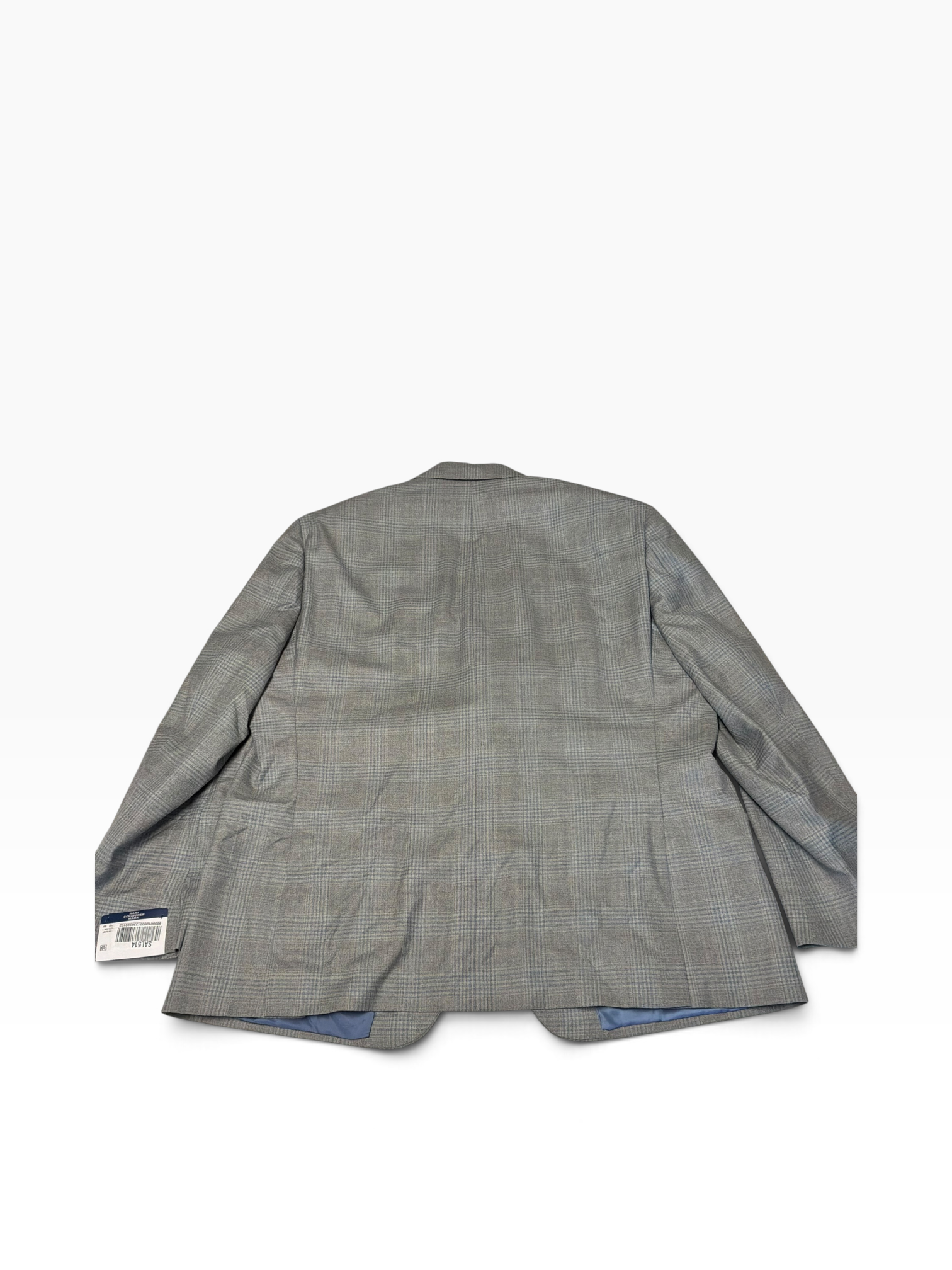 Hart Schaffner Marx Mens Classic fit Wool Suit Jacket Blazer 48 R Grey Plaid