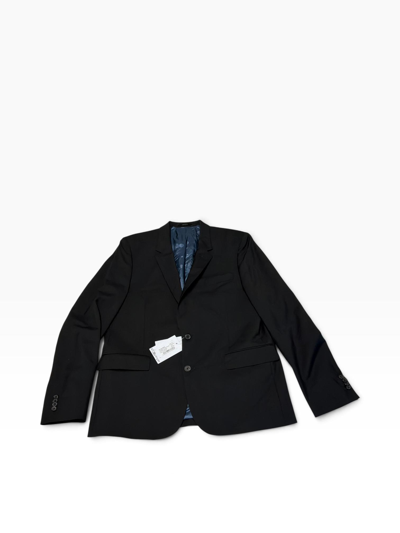 Paul Smith Mens Extra-Slim fit Wool Suit Jacket Blazer 44 R Black Solid