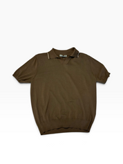 Canali Mens Regular fit Polo Shirt Medium Brown