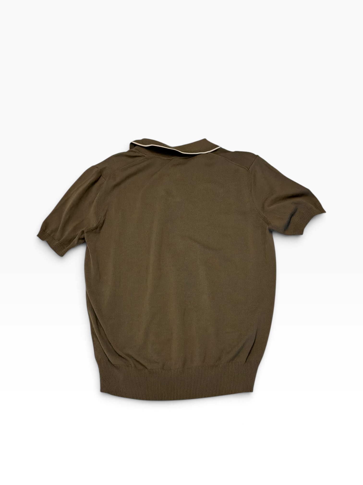 Canali Mens Regular fit Polo Shirt Medium Brown