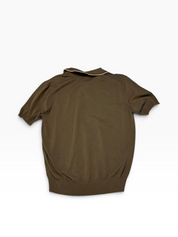 Canali Mens Regular fit Polo Shirt Medium Brown