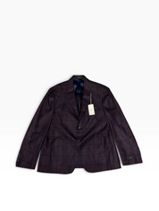 Vince Mens Slim fit Wool Sport Coat Blazer 40 S Dark Purple Plaid Loro Piana