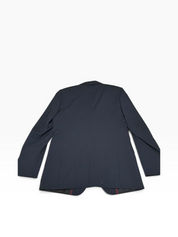 Hugo Boss Mens Slim fit Wool 2 Piece Suit 44 R Pants 37 Navy Blue Striped