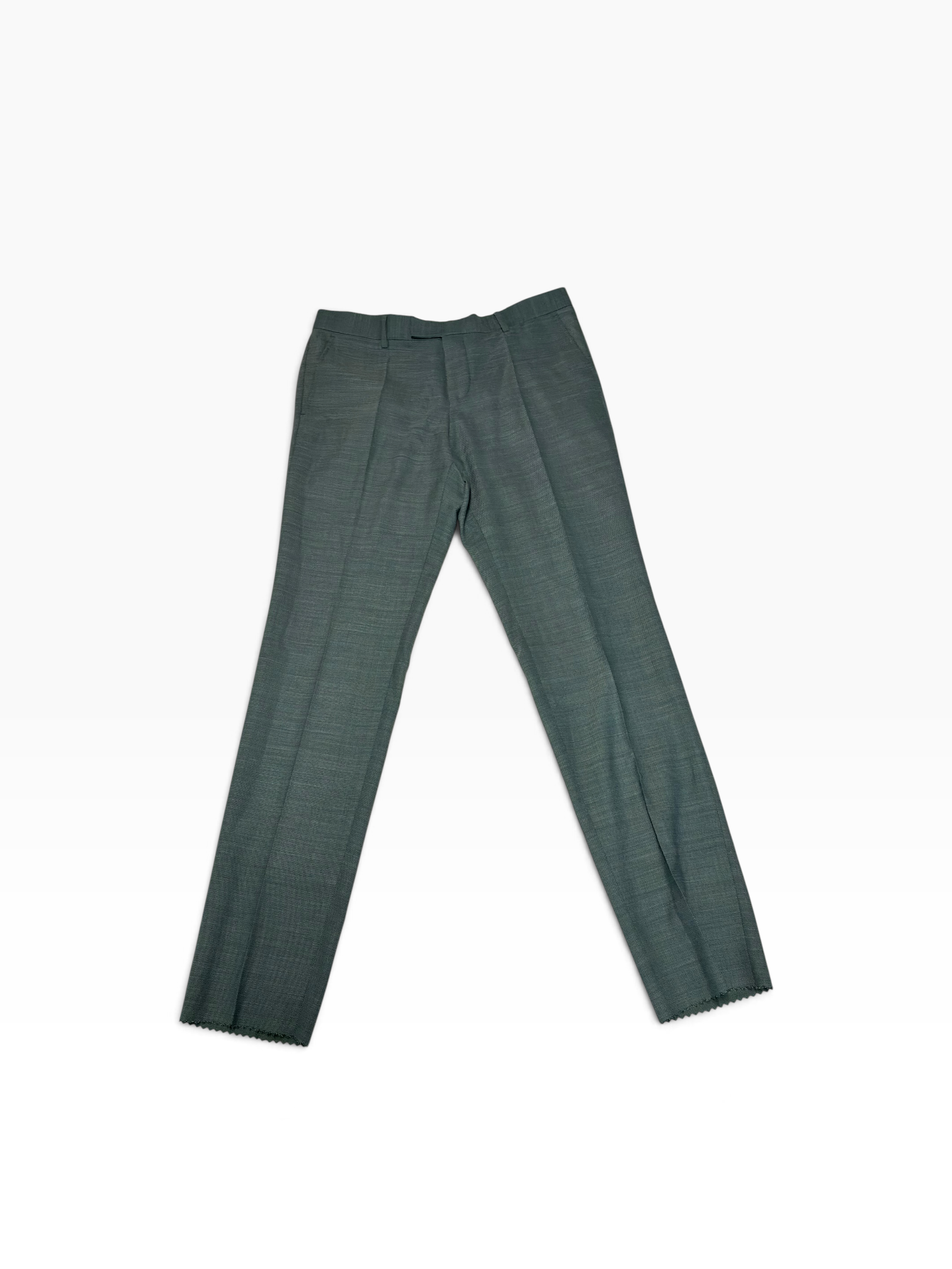 Hugo Boss Men Modern fit Wool Dress Pants Size 32 Green Solid