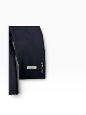 Canali Mens Siena Solid Classic Fit Sport Coat Blazer 46R Navy Blue
