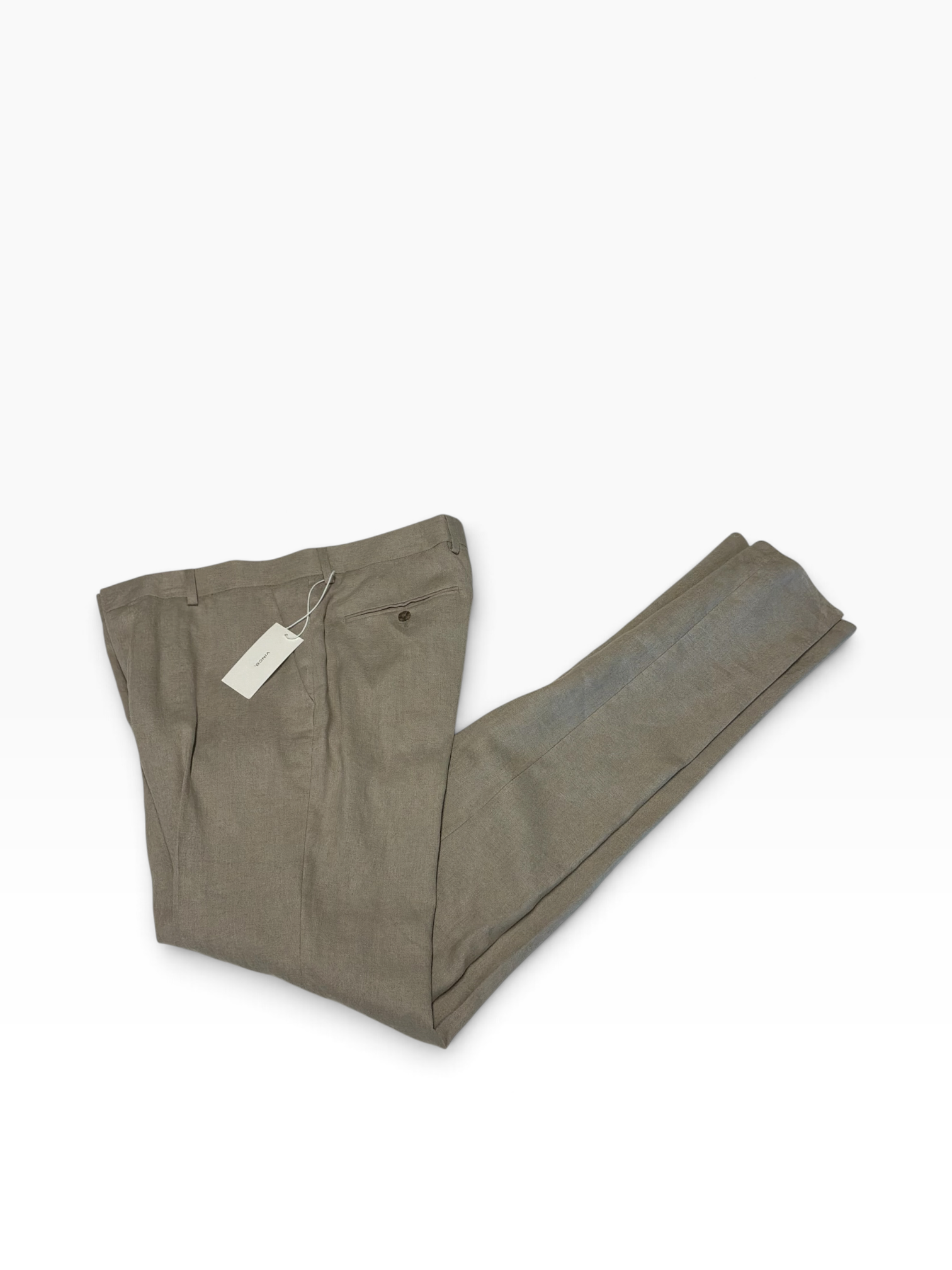 Vince Mens Slim fit Linen Dress Pants Size 32 Tan Oatmeal