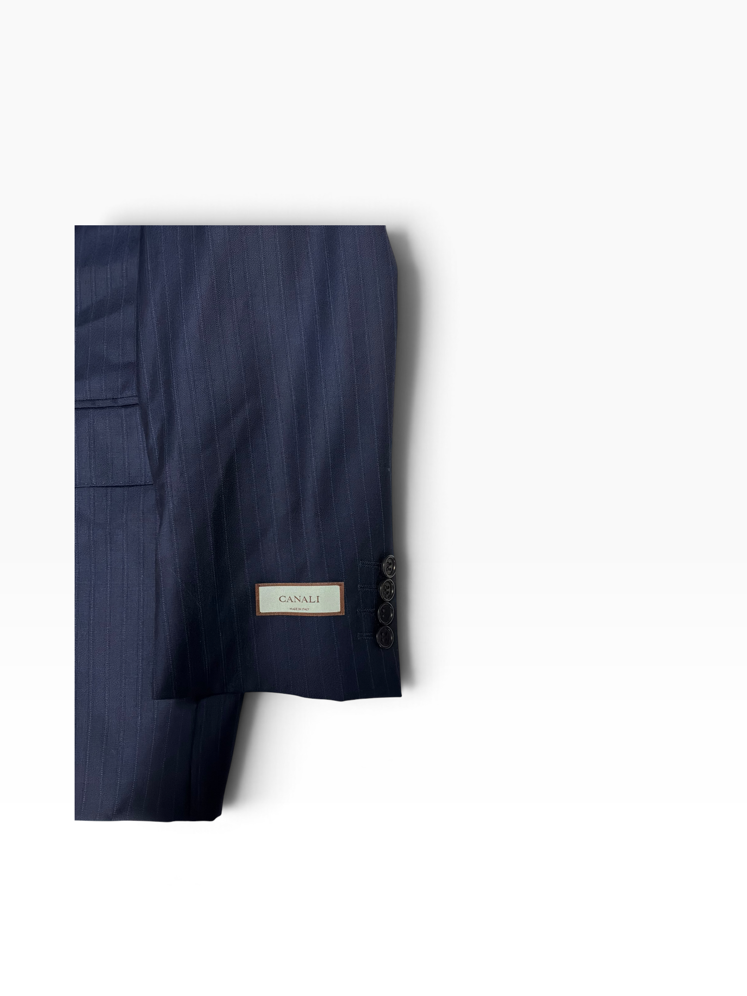 Canali Mens Classic fit Siena Suit Jacket Blazer 42 R Navy Blue Tonal Striped