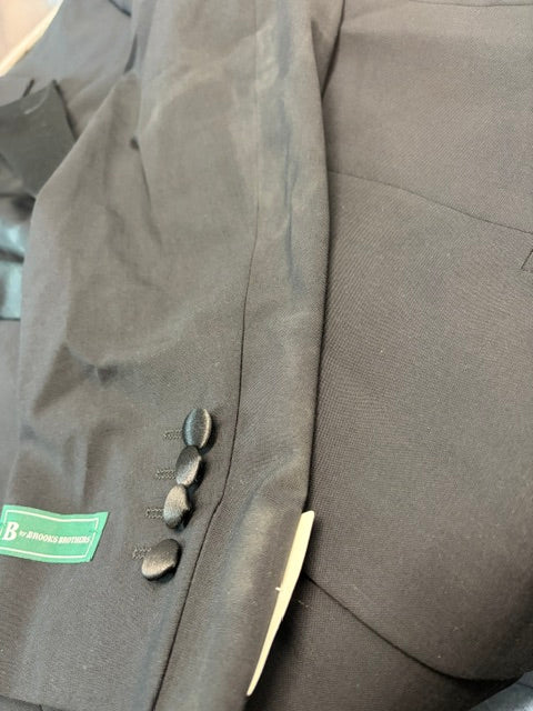 Brooks Brothers Mens Classic fit Wool Tuxedo Jacket Blazer 42 R Black Solid