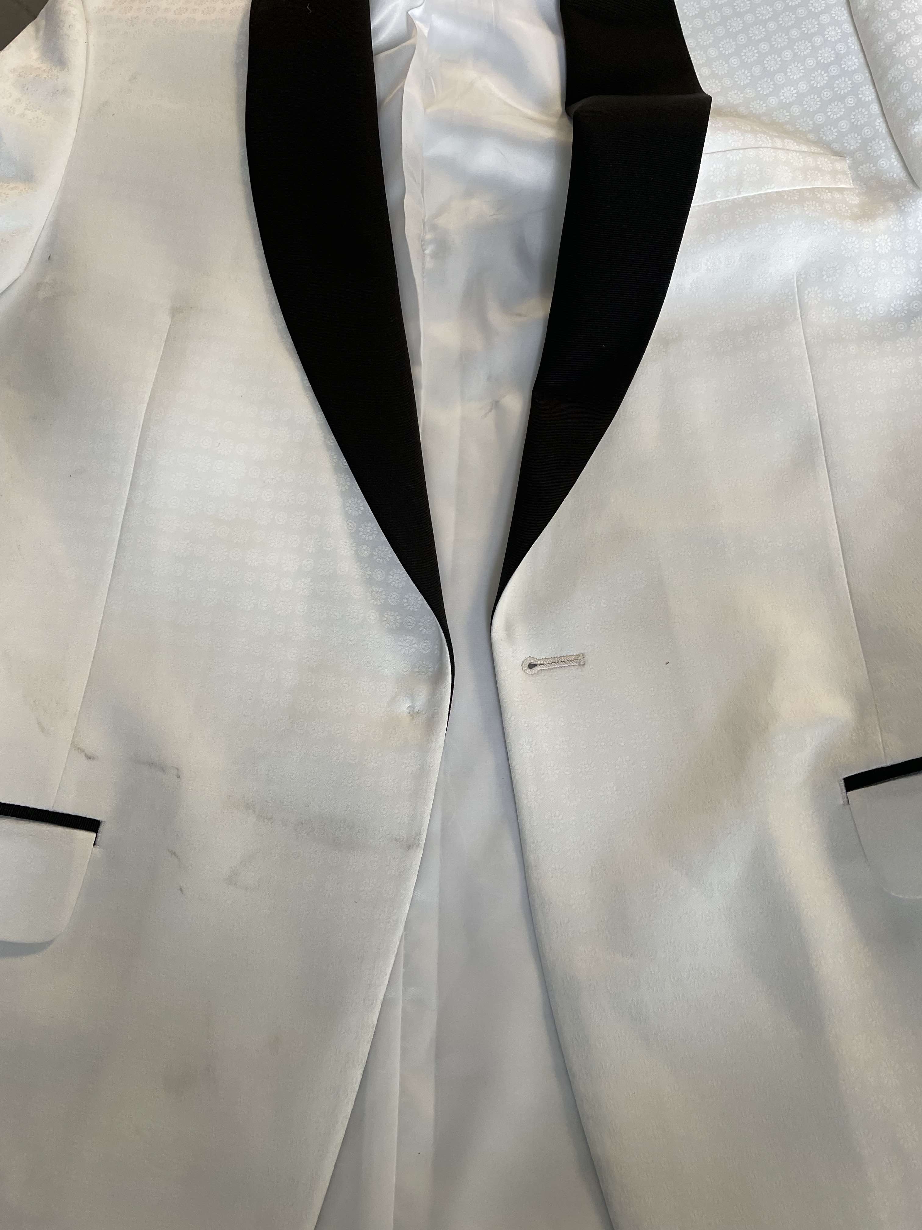Alfani Mens Slim fit Tuxedo Suit Jacket Blazer 42 L White Solid