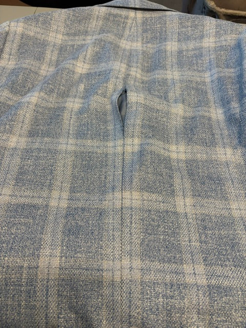 Tommy Hilfiger Mens Modern fit Sport Coat Blazer 40 R Light Blue Plaid