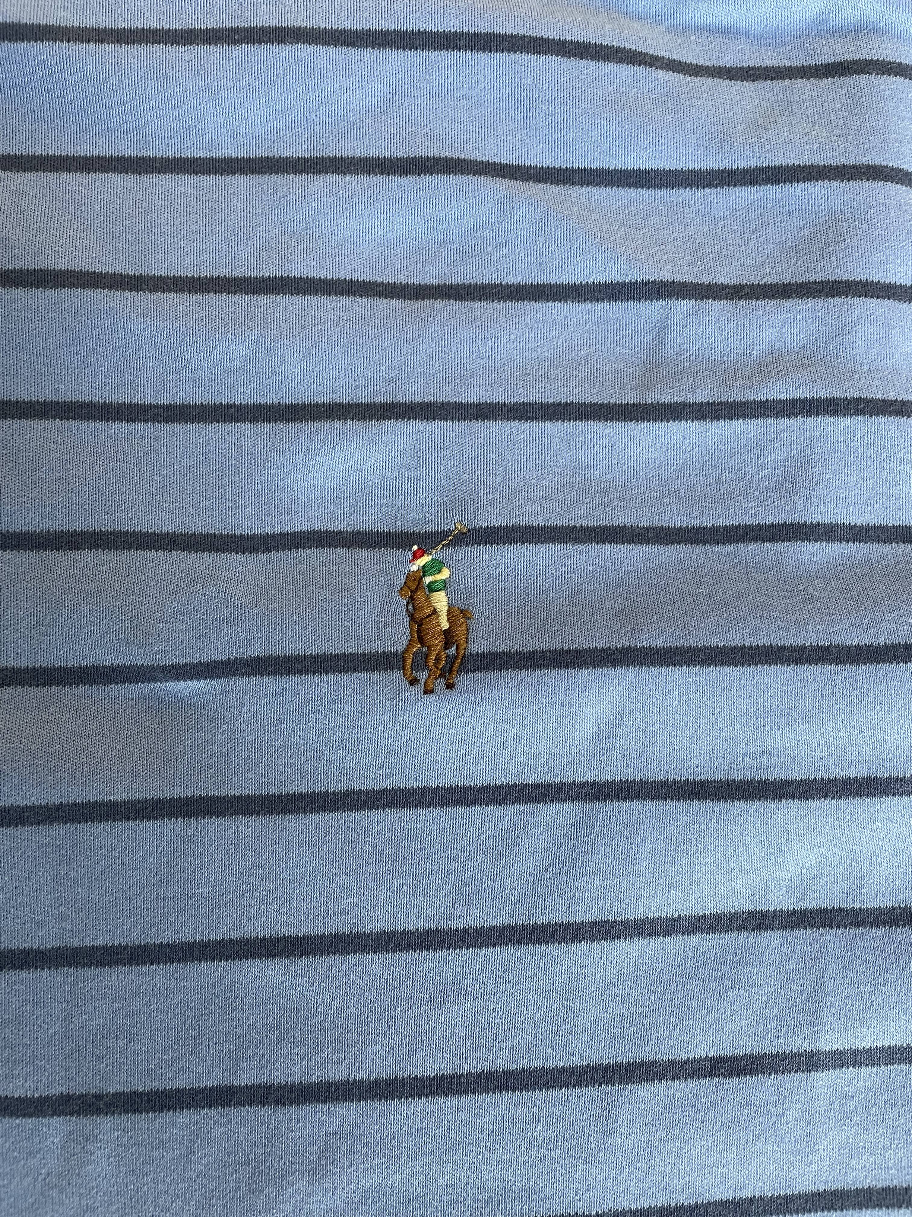 Polo Ralph Lauren Mens Classic Fit Polo Shirt Blue Striped  3XLT
