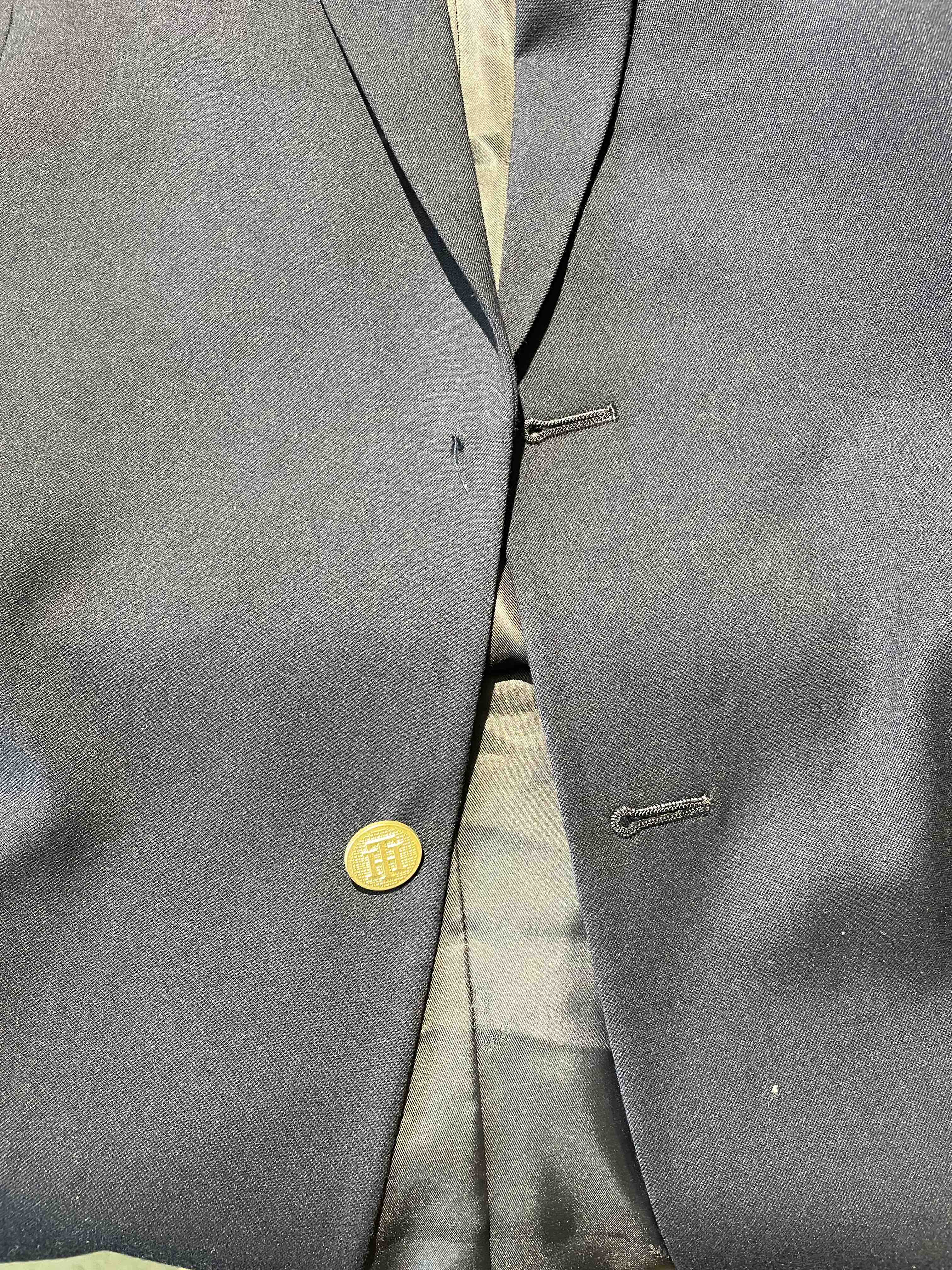 Tommy Hilfiger Mens Slim fit Sport Coat Blazer 36 R Navy Blue Solid