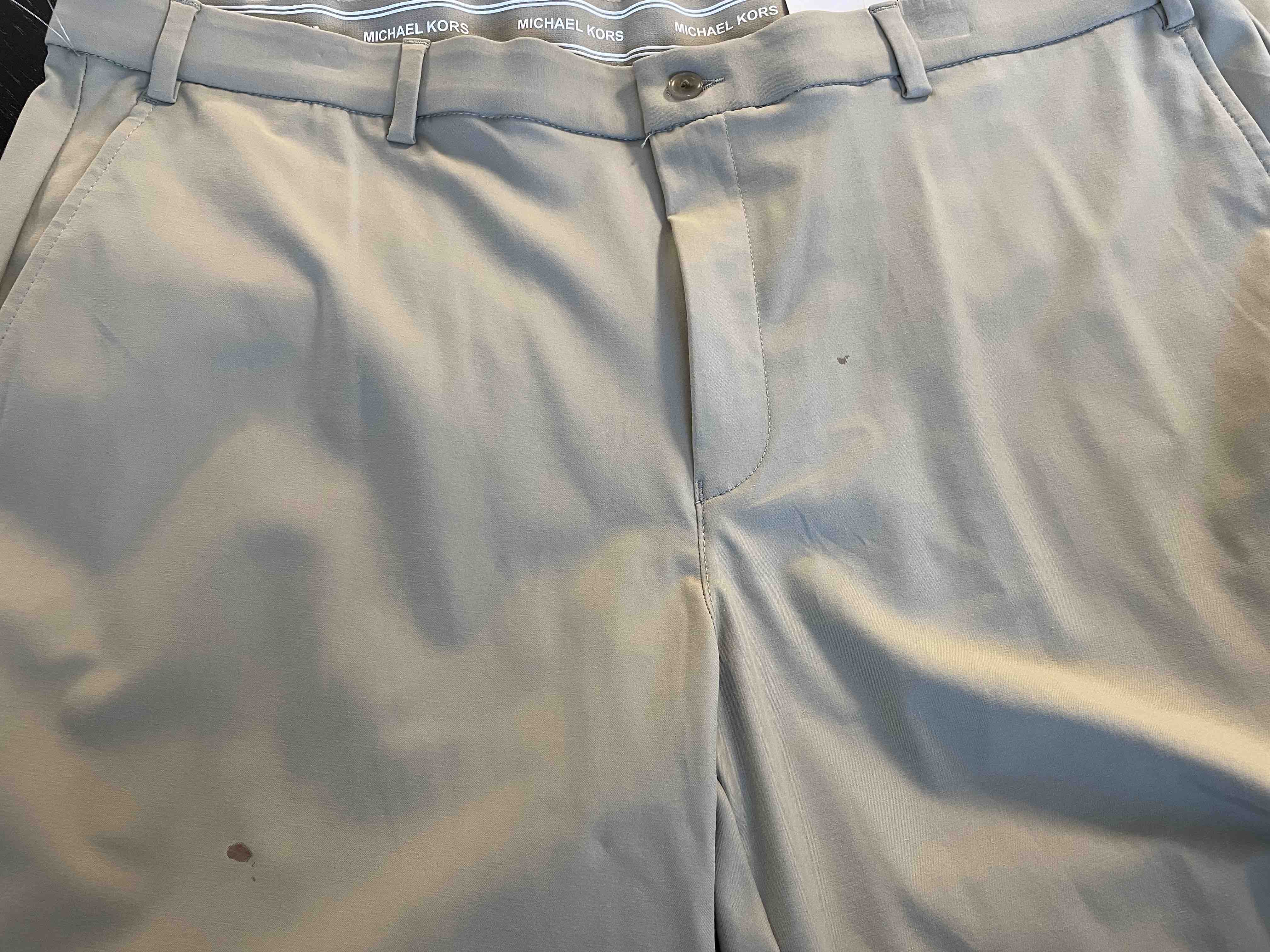 Michael Kors Mens Classic fit Dress Pants 40 / 32 Beige Solid Stretch