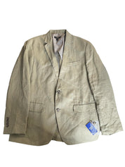 Club Room Mens Regular fit Luxury Linen Sport Coat Large Olive Solid Stretch