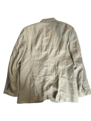 Club Room Mens Regular fit Luxury Linen Sport Coat Large Olive Solid Stretch