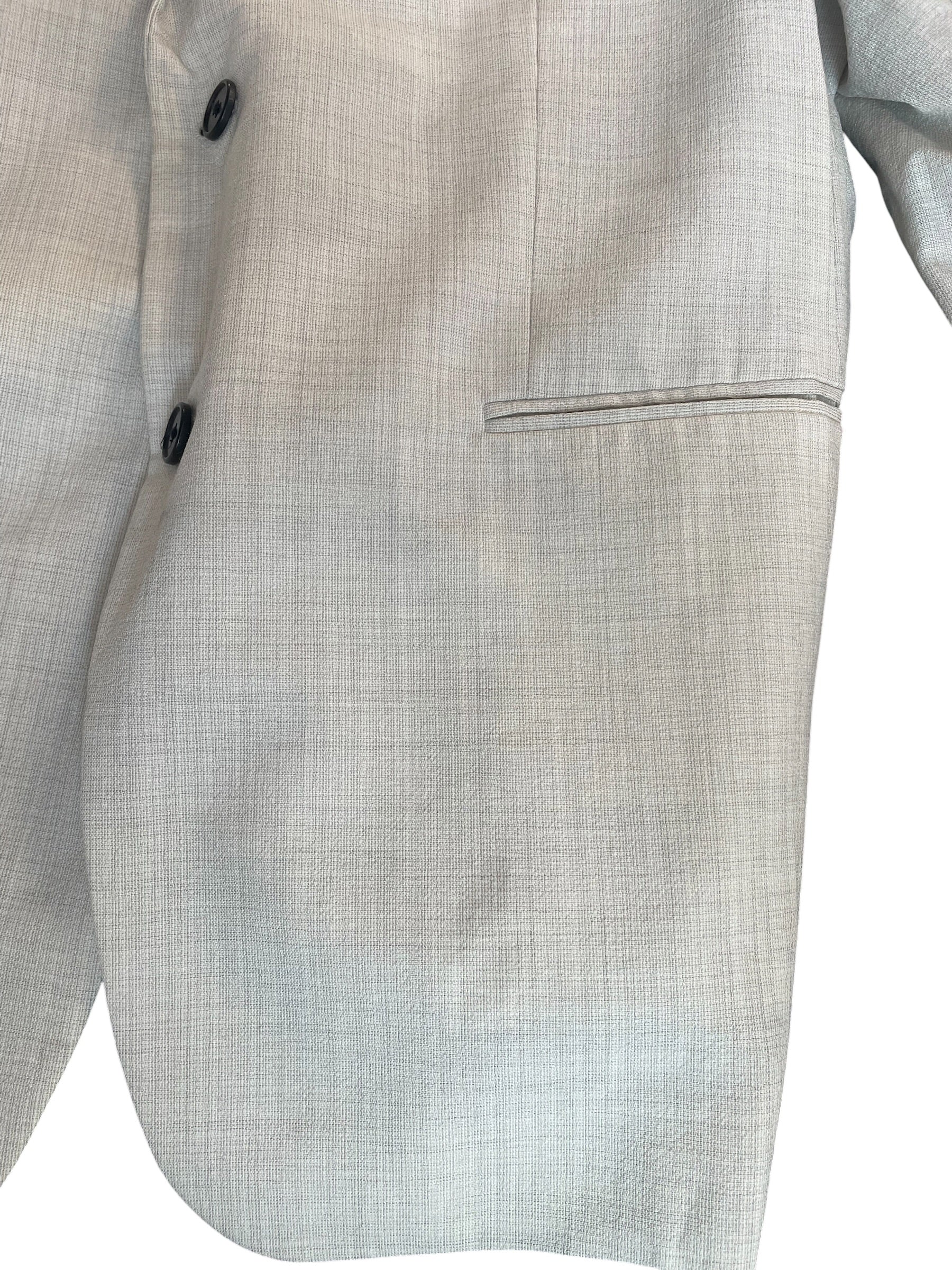 Theory Mens Slim fit Suit Jacket Blazer 42 R Light Grey Solid Stretch