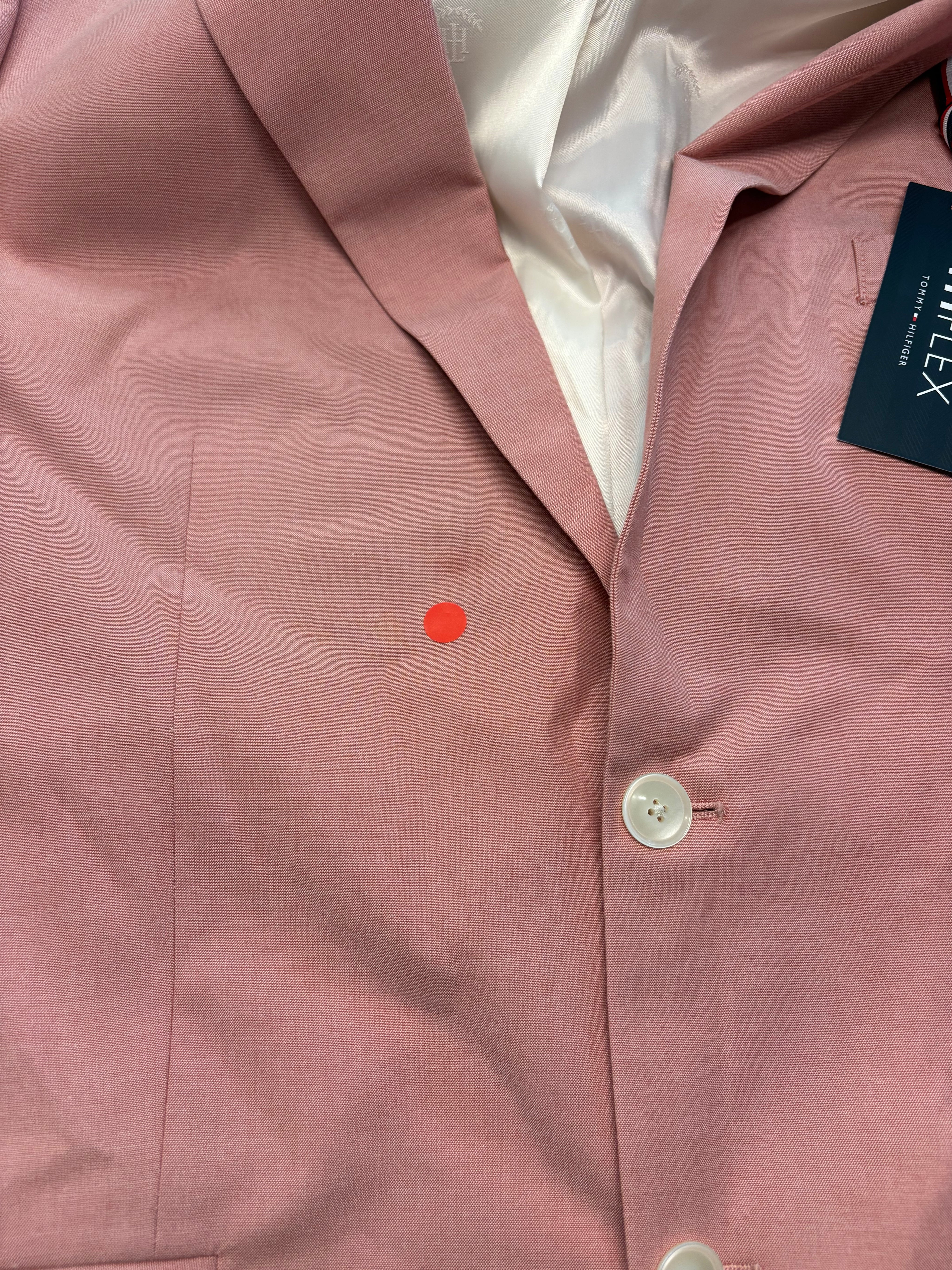 Tommy Hilfiger Mens Modern fit Suit Jacket Blazer 44 R Pink Solid