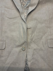 Bar Iii Mens Slim fit Linen Cotton Suit Jacket Blazer 42 S Light Tan Solid