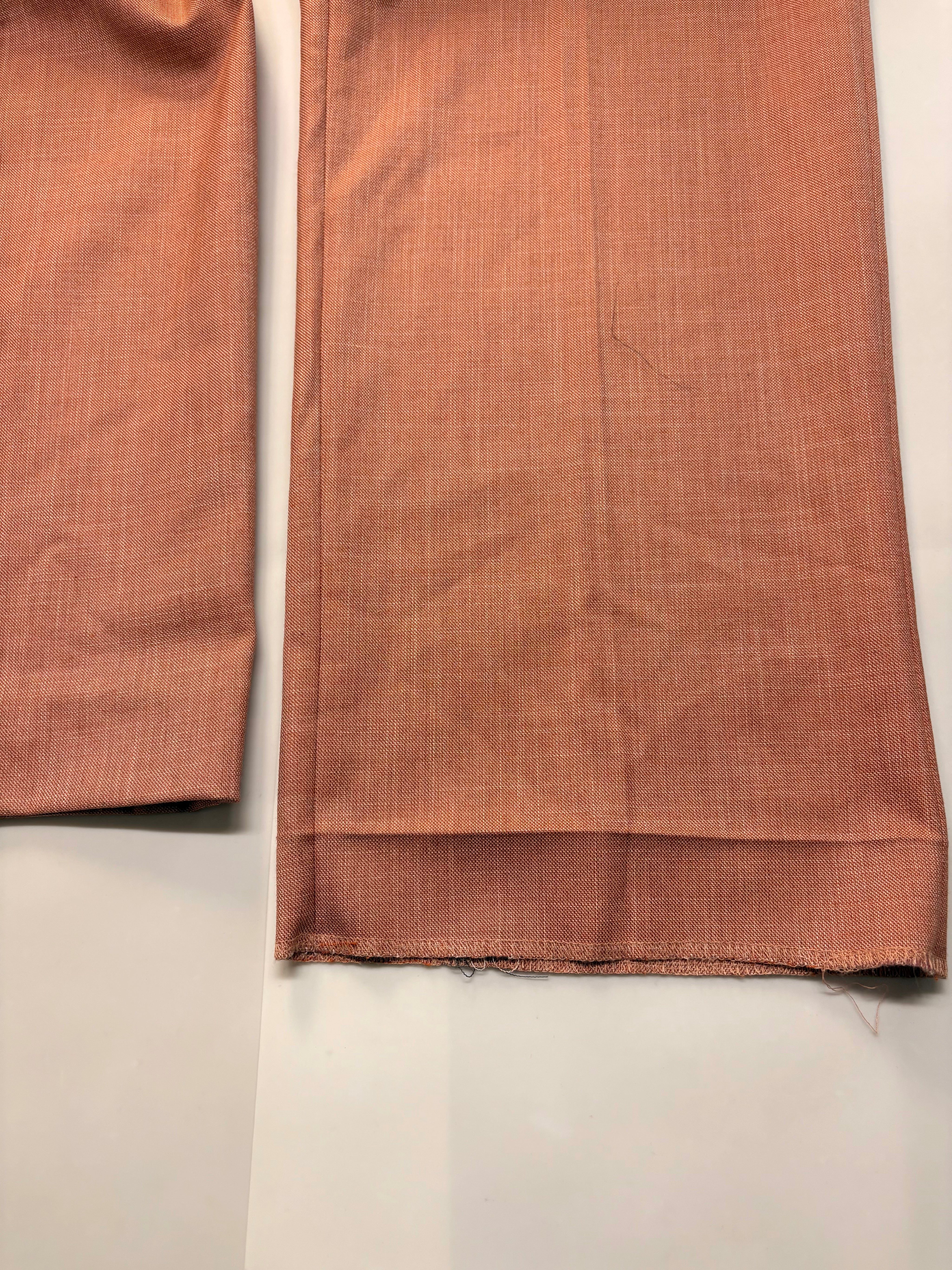 Tayion Mens Classic fit Dress Pants 38 / 32 Terracotta Orange  Solid
