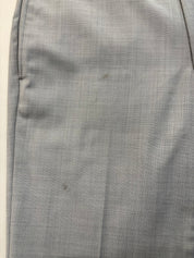 Calvin Klein Mens Slim fit Dress Pants 30 / 32 Light Grey Solid Wool