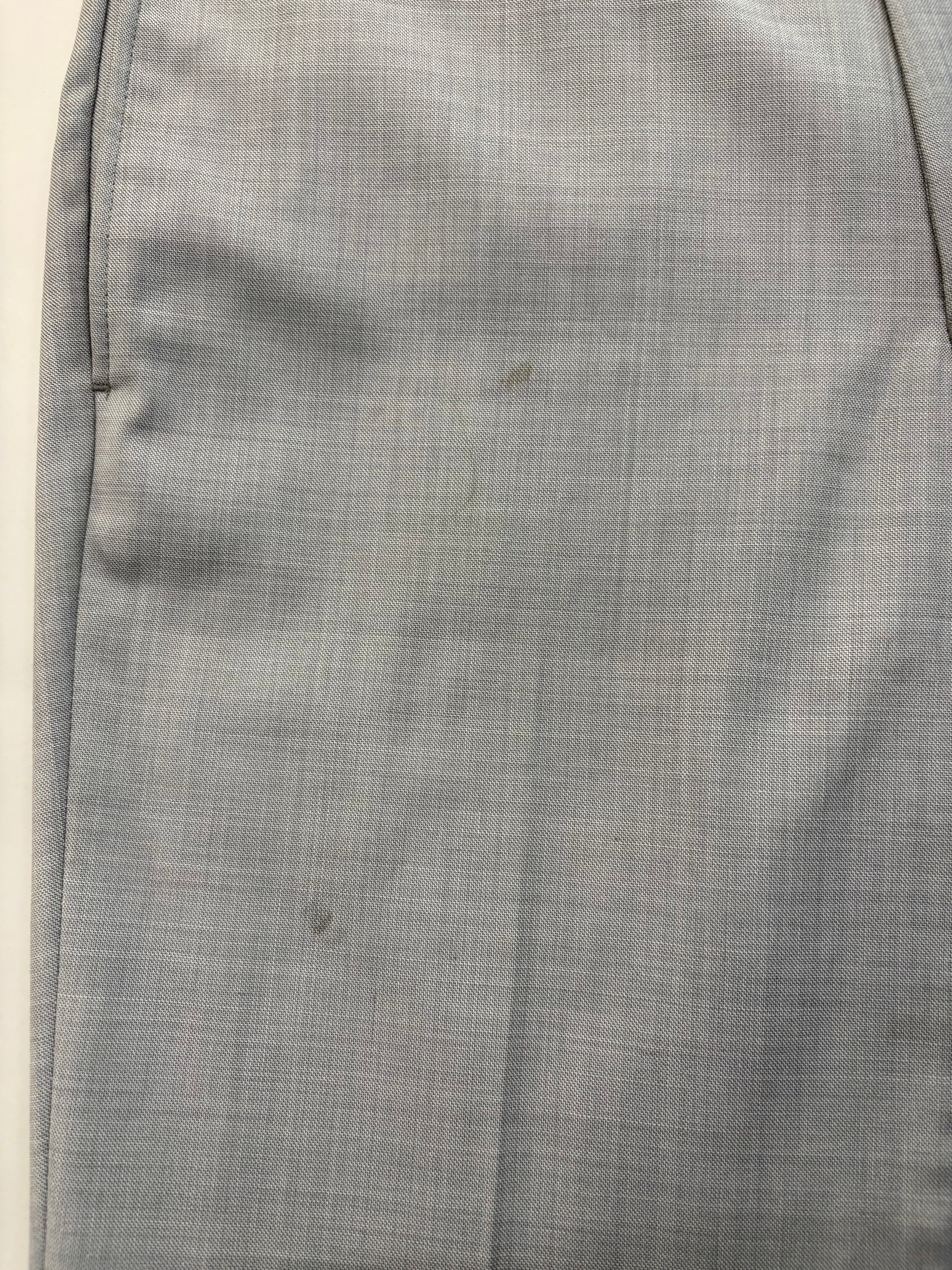 Calvin Klein Mens Slim fit Dress Pants 30 / 32 Light Grey Solid Wool