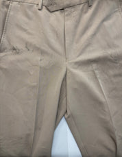 Nautica Mens Modern fit Dress Pants 34 / 30 Beige Solid Stretch