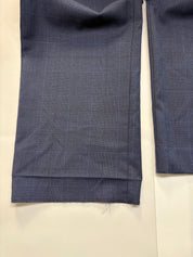 Bar Iii Mens Slim fit Wool Dress Pants 36 / 32 Navy  Blue Plaid