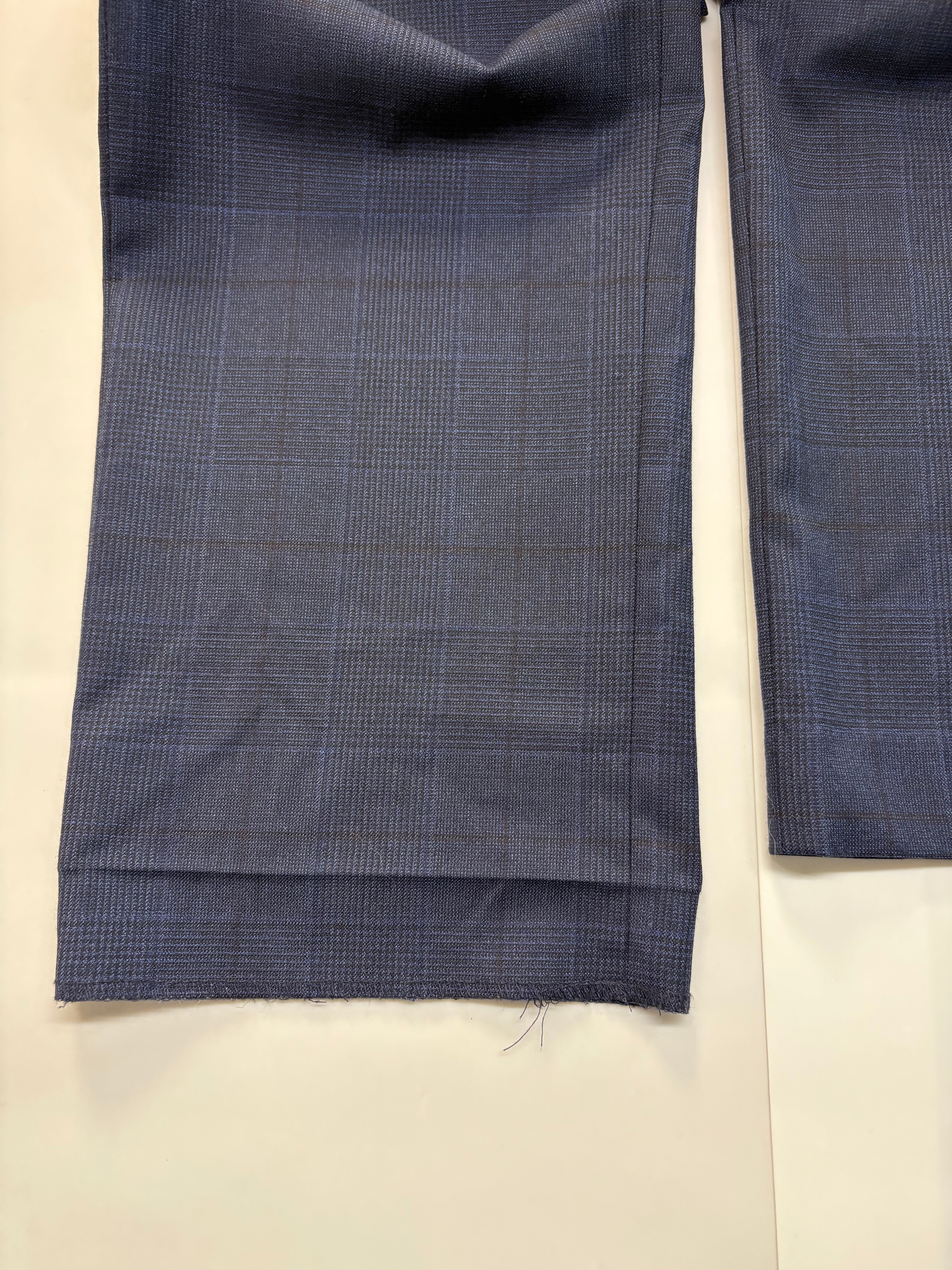 Bar Iii Mens Slim fit Wool Dress Pants 36 / 32 Navy  Blue Plaid