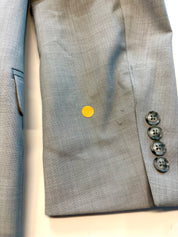 Bar Iii Men's Slim-Fit Wool Sharkskin Suit Jacket Blazer 40 R Light Grey