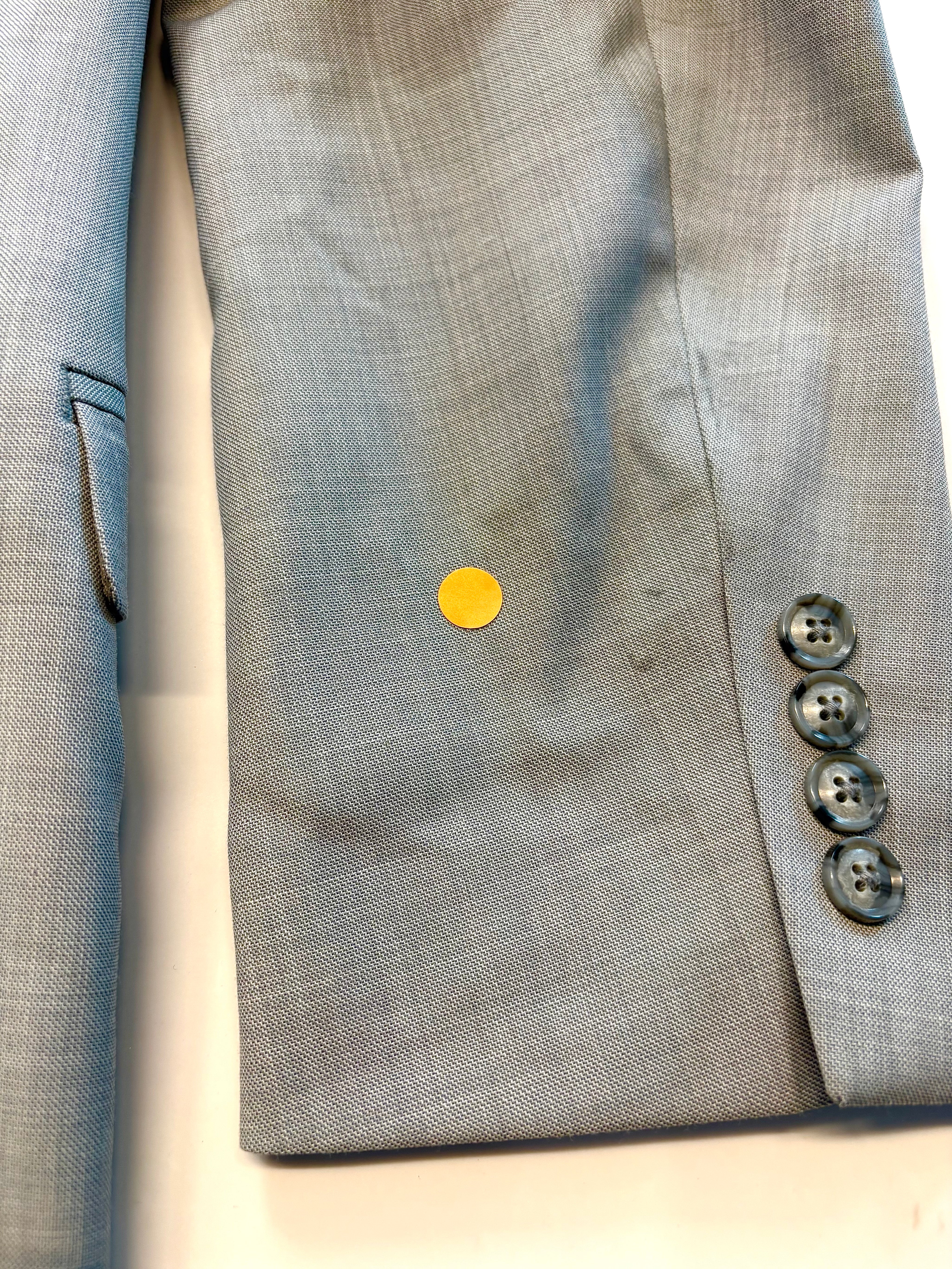 Bar Iii Men's Slim-Fit Wool Sharkskin Suit Jacket Blazer 40 R Light Grey