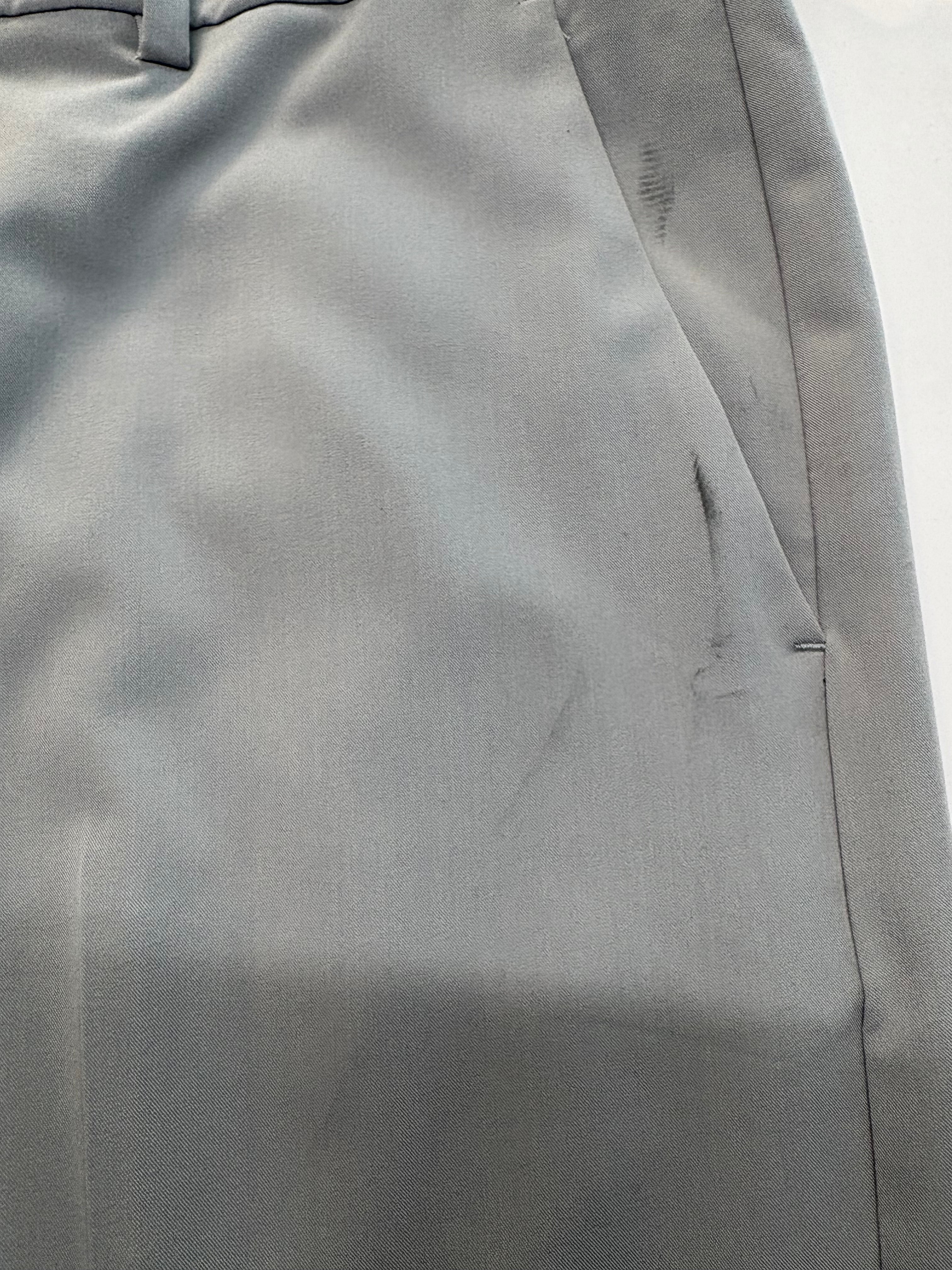 Perry Ellis Portfolio Mens Modern fit Dress Pants 34 / 32 Light Grey Solid