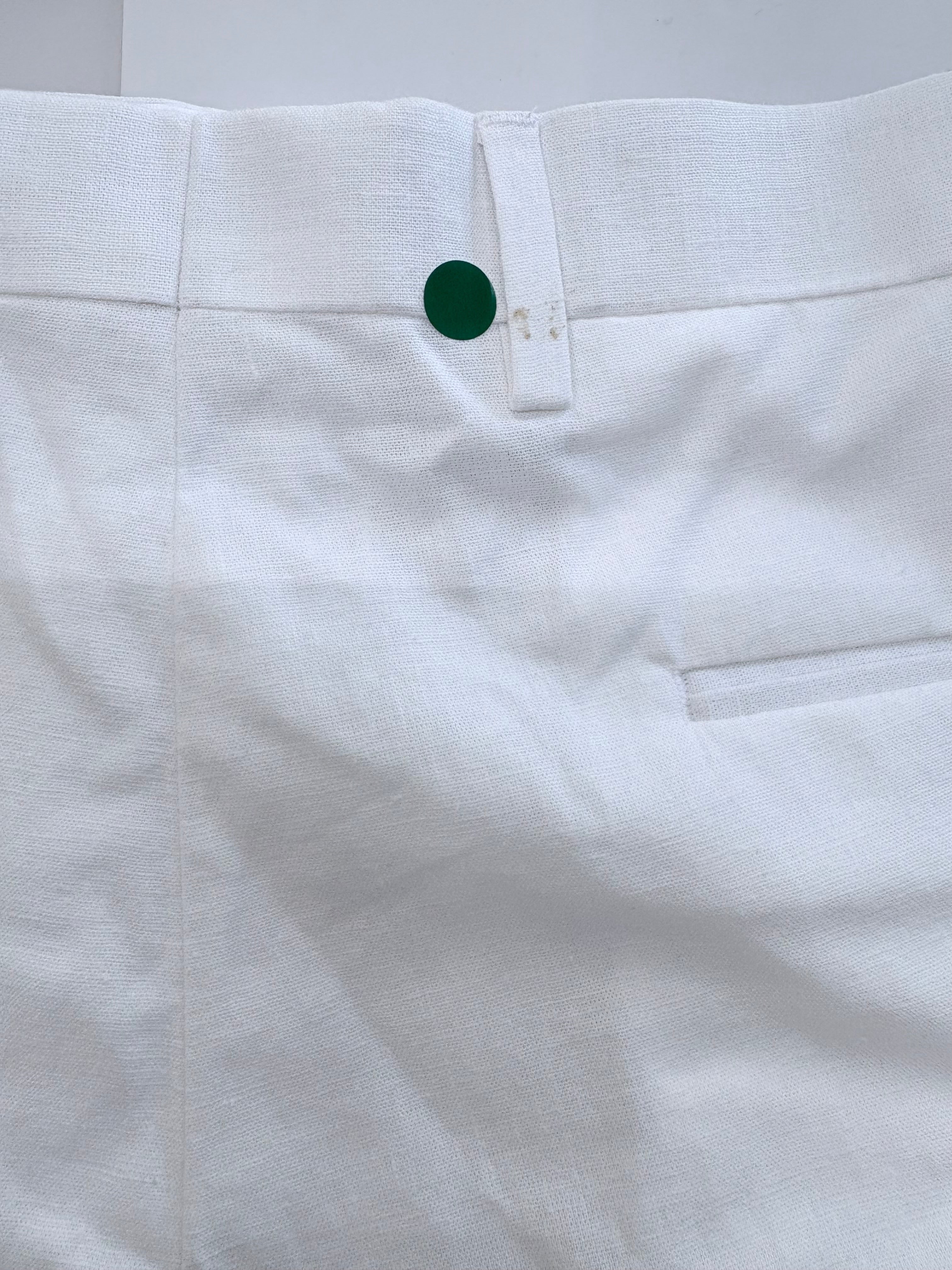 Tommy Hilfiger Mens Modern fit Linen Cotton Dress Pants 36 / 32 White Solid
